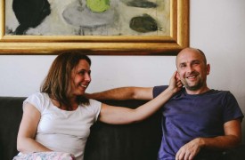 Tájkép emberekkel